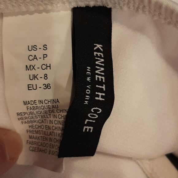 Kenneth Cole White Bikini Bottoms with Gold Hardware - Picture 5 of 8